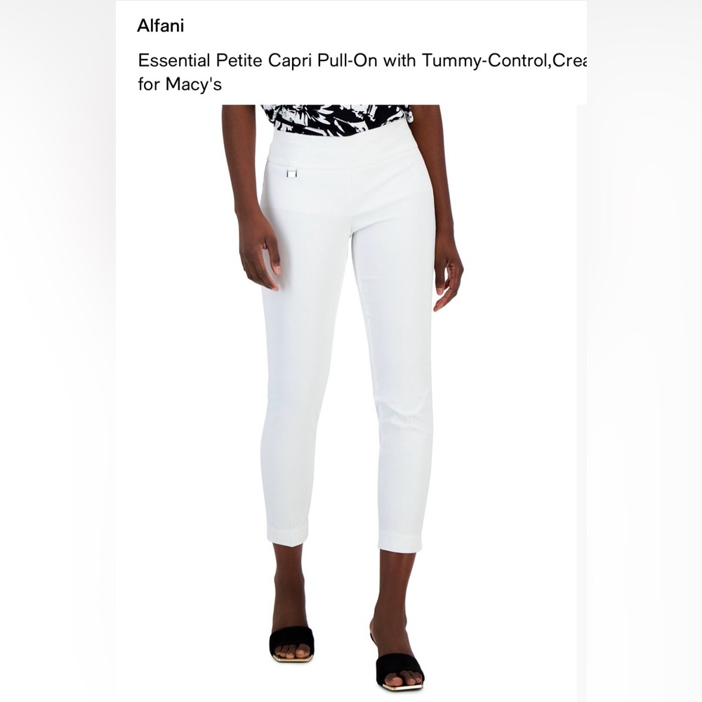 ❌Sold❌Alfani Essential Petite Capri Pull-On with Tummy-Control